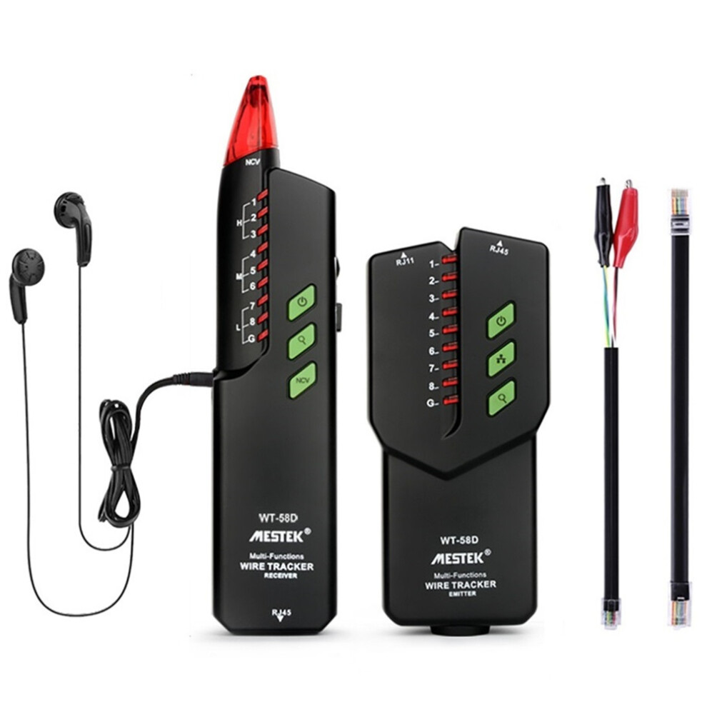New Mestek Wt58d Rj11 Rj45 No Interference Telephone Wire Tracker Ethernet Lan Network Cable Tester 729601523298