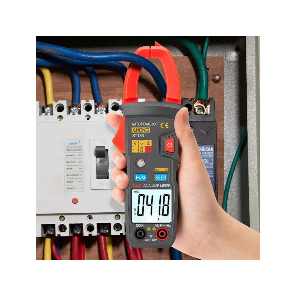 New Aneng St183 Digital Clamp Meter Ac Current 6000 Counts True Rms Multimeter Dc/Ac Voltage Tester Hz Capacitance Ncv Ohm Tests 623414396554