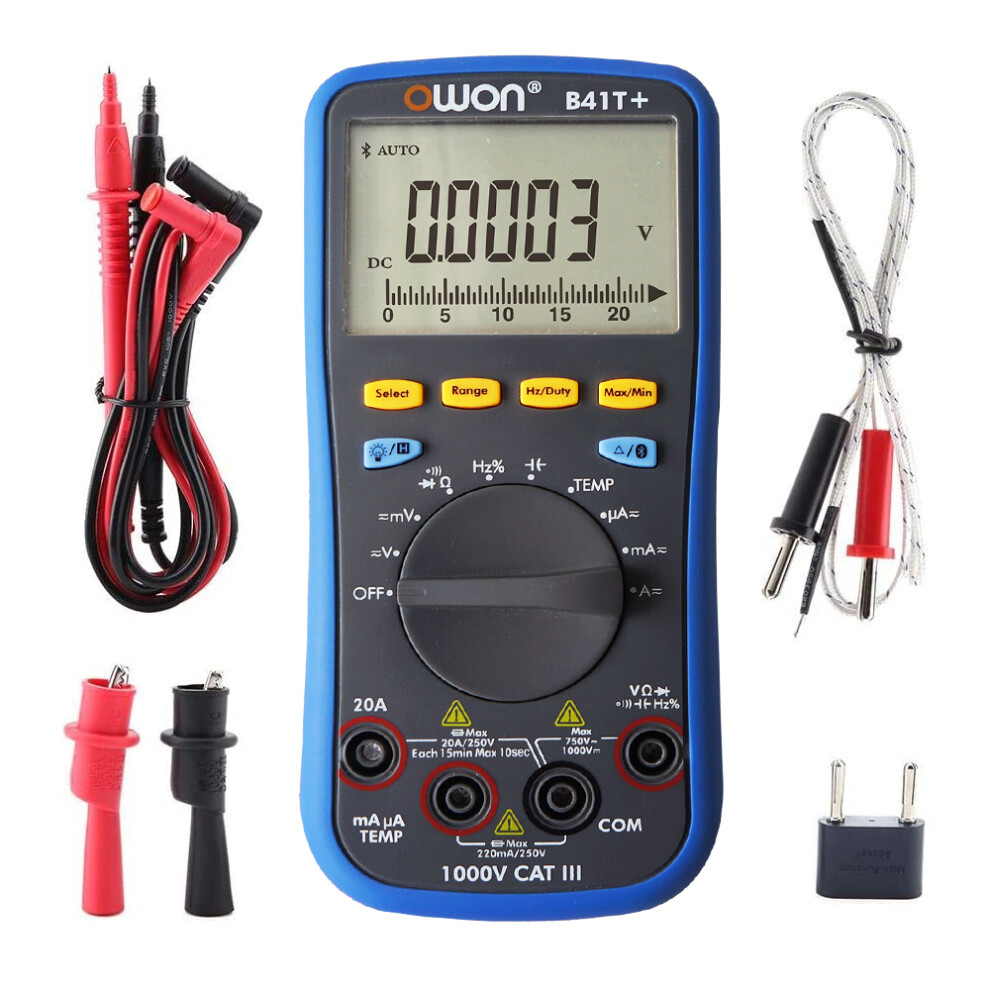 New Owon B41t+ 4 1/2 Digital Multimeter With Bluetooth True Rms Tester Meter 3 In 1 Datalogger + Multimeter + Temperature Meter 623414399036