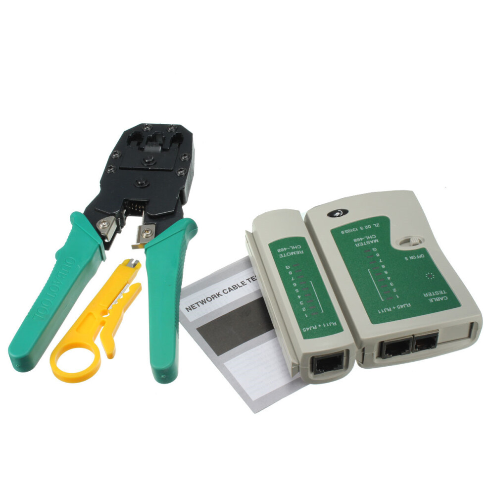 New Daniu Rj45 Rj11 Rj12 Cat5 Lan Network Tool Kit Cable Tester Crimp Crimper Plier 729601522970