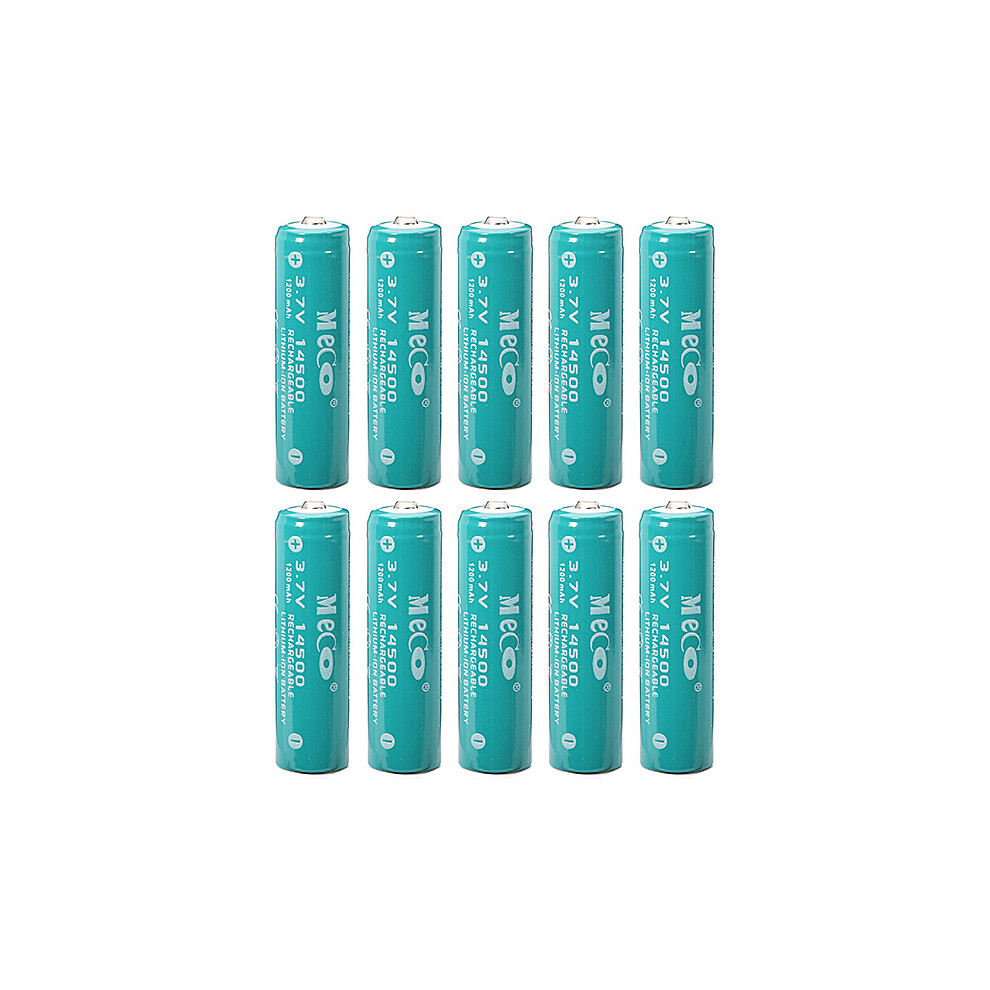 10Pcs Meco 3.7V 1200Mah Rechargeable 14500 Li-Ion Battery 608220511858