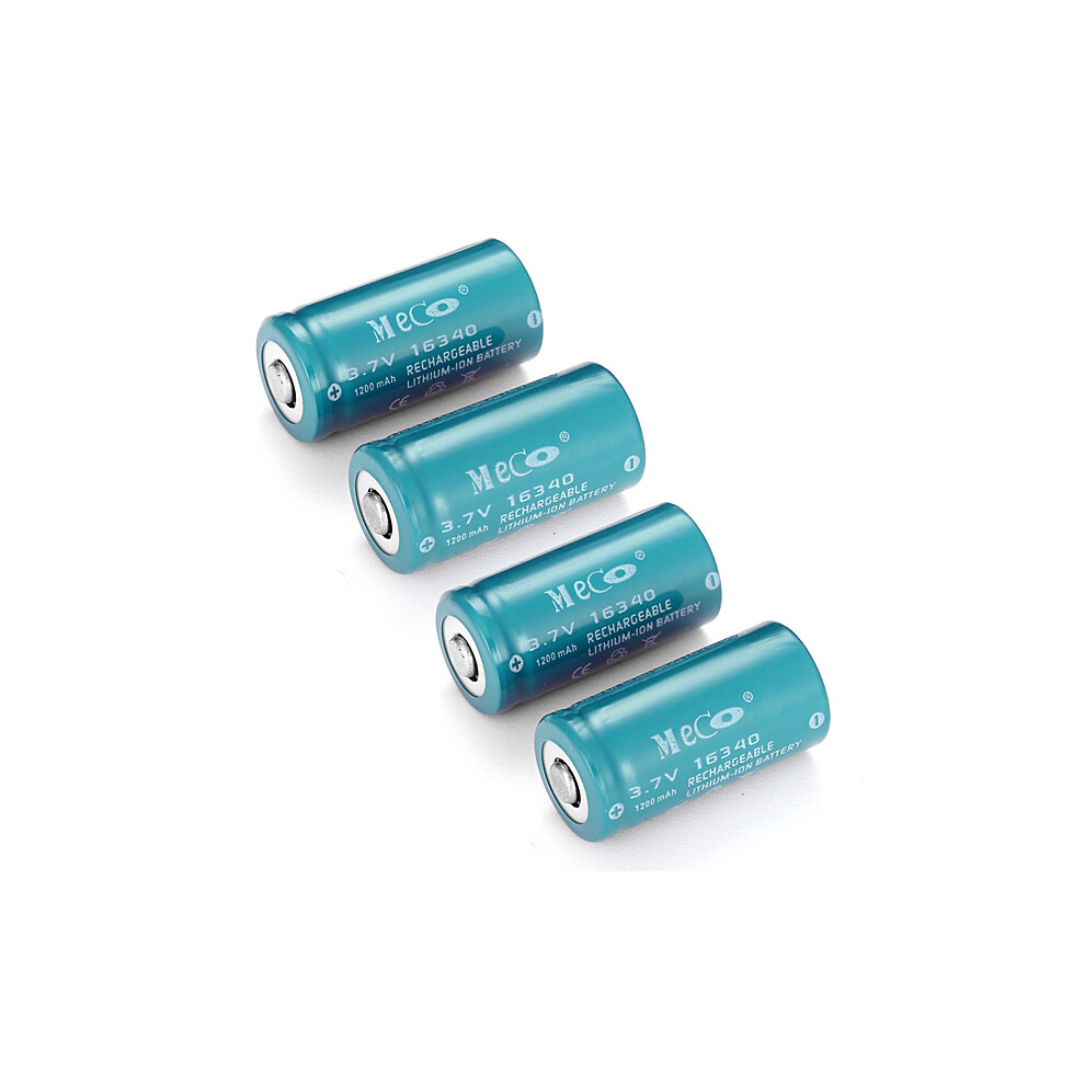 8Pcs Meco 3.7V 1200Mah Reachargeable Cr123a/16340 Li-Ion Battery 6900749315769