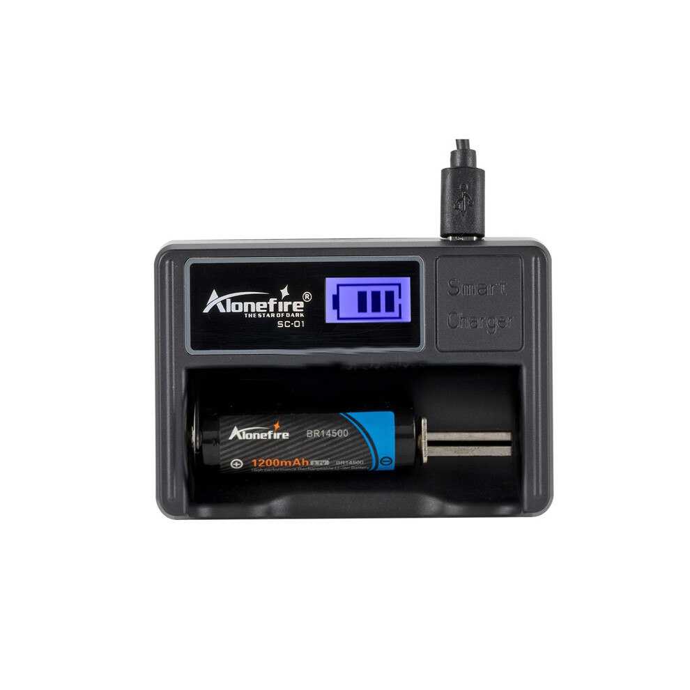 Alonefire Sc-01 Battery Charger Lcd Screen Smart Li-Ion 18650 14500 16340 26650 Aaa Aa Usb Smart Battery Charger 3796736961971