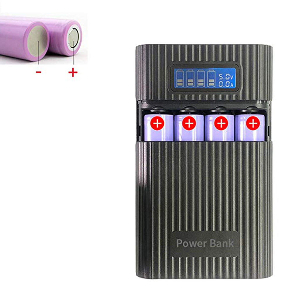 Boxu 18650 Usb Battery Charger Power Bank For Phone Diy Battery Case Abs Charger Shell Light 078441260895