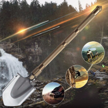 New DANIU Portable Multifunctional Outdoor Survival Folding Shovel Vehicle Garden Shovel Aluminum Alloy Handle