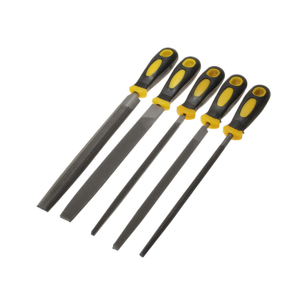 New 5Pcs 200Mm Engineer Metal File Set Soft Grip Assorted Rasp Tool 623414362603