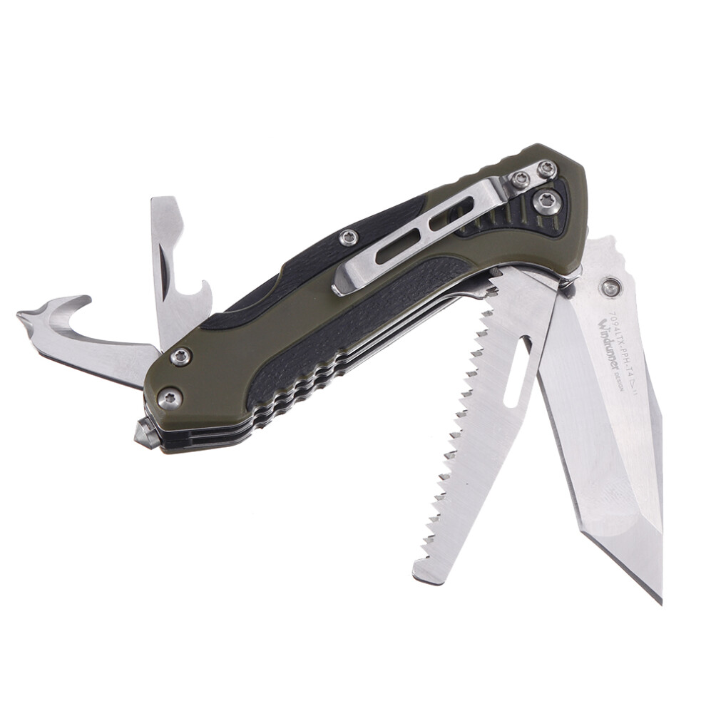 New Sanrenmu Multifunctional Tools Folding Pocket EDC Camping Survival Tools Rope Cutter Glass Hammer Screwdriver Bottle Opener