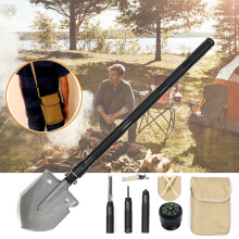 New Adjustable Military Folding Camping Shovel Survival Spade Camping Hiking Hunting Tool