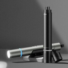 BASEUS 2 in1 50m Bright EDC Flashlight Car Safety Hammer Type-C USB Rechargeable Mini LED Torch with 2200mAh Battery Window Breaker Eme