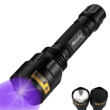 Alonefire C8 LGUV365nm/395nm UV Flashlight Ultraviolet Detector Black Light Sterilization Fluorescence Detection for Dog Urine pet Stai