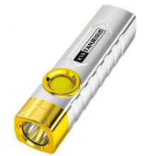 TANJE X10 T8 2000mAh USB Rechargeable LED Flashlight with COB Side Light, IPX6 Waterproof, Portable Torch with Clip