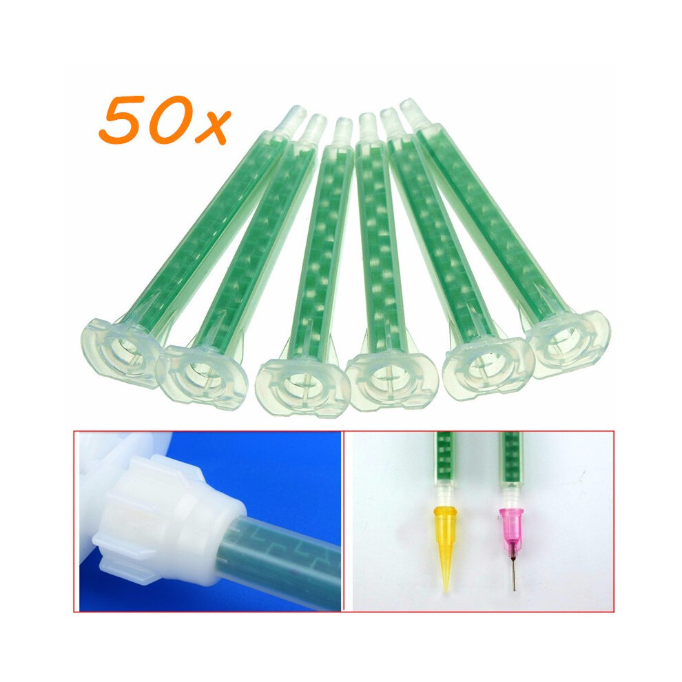 New 50Pcs F6-16 Green Ab Glue Mixing Tube Static Mouth Section 16 Nozzles 623414365925