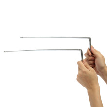 New 2 Pcs Brass Sliver Dowsing Divining Rods Water Witching Lost Objects