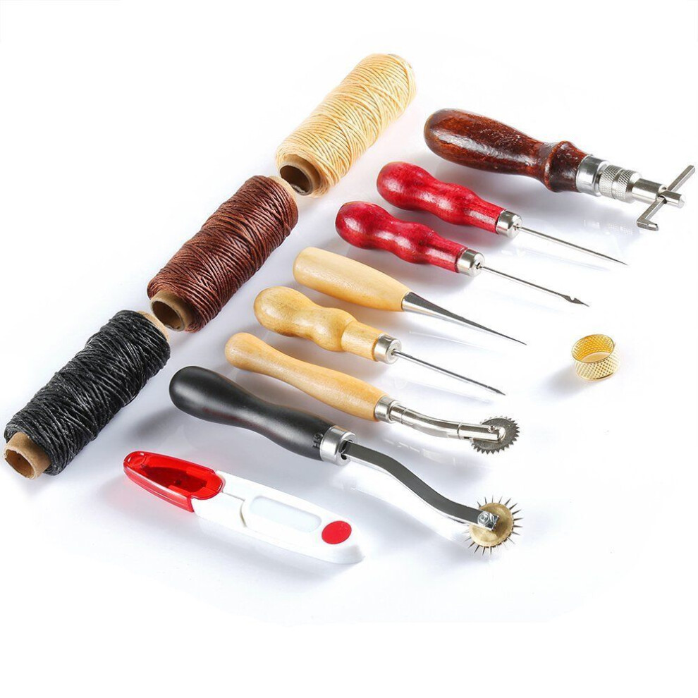 New 13Pcs Craft Hand Stitching Sewing Tools for Sewing Leather Stamping Tool Set