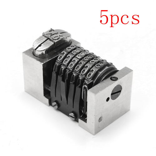 New 5pcs Roman Font 6 Digits Letterpress Numbering Machine