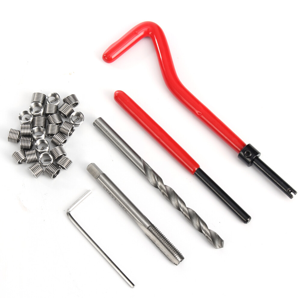 New 30Pcs M6 X1.0 Helicoil Restoring Thread Repair Tools Wire Insert Kit Compatible Hand Repairing Tool 623414373289