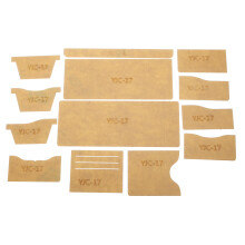 New 13Pcs Clear Acrylic Wallet Pattern Stencil Template Set Leather Craft DIY Kits