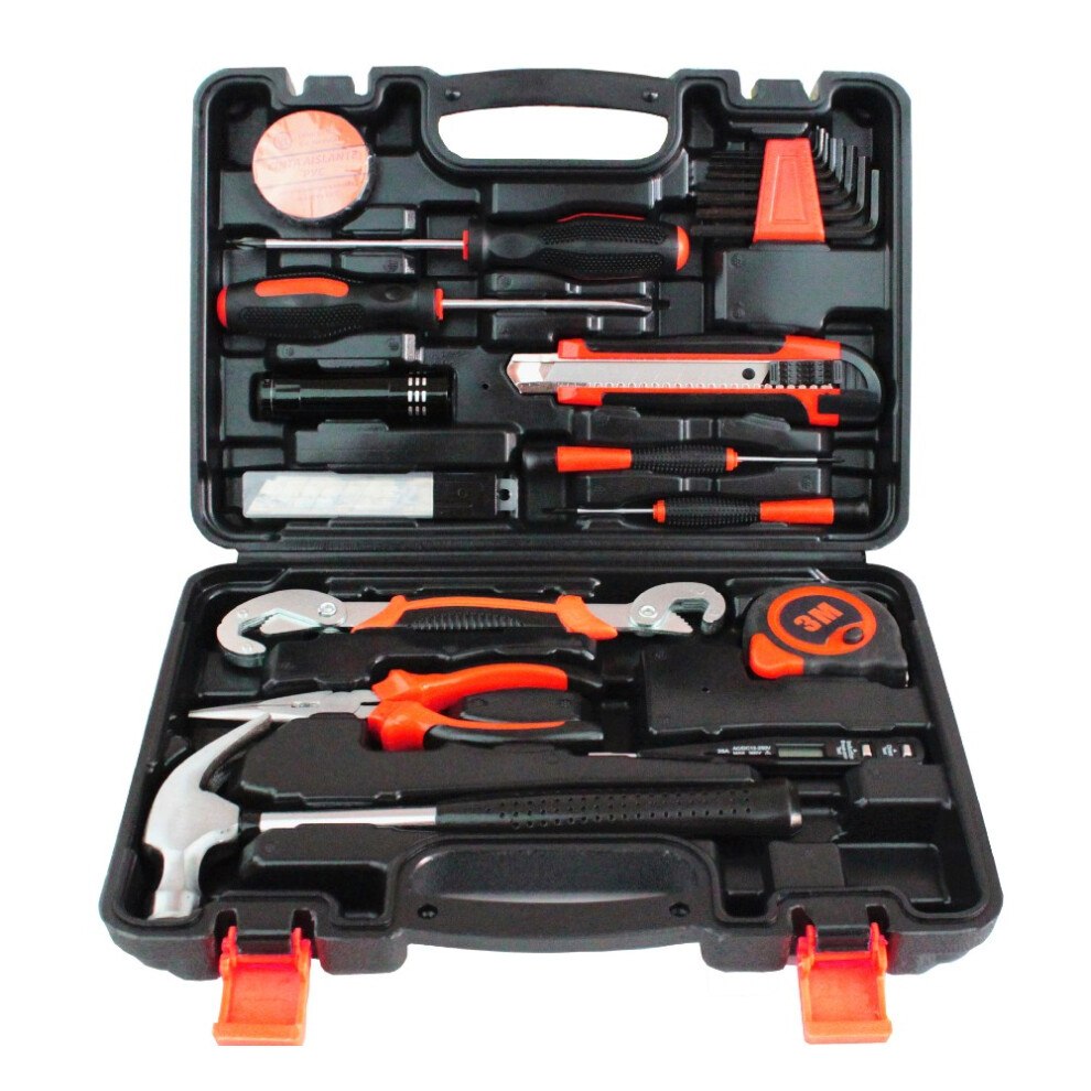 New 25Pcs Household Combination Kit Gift Set Hardware Toolbox Wide Application Hand Tool General Household Tools Kit 623414375016
