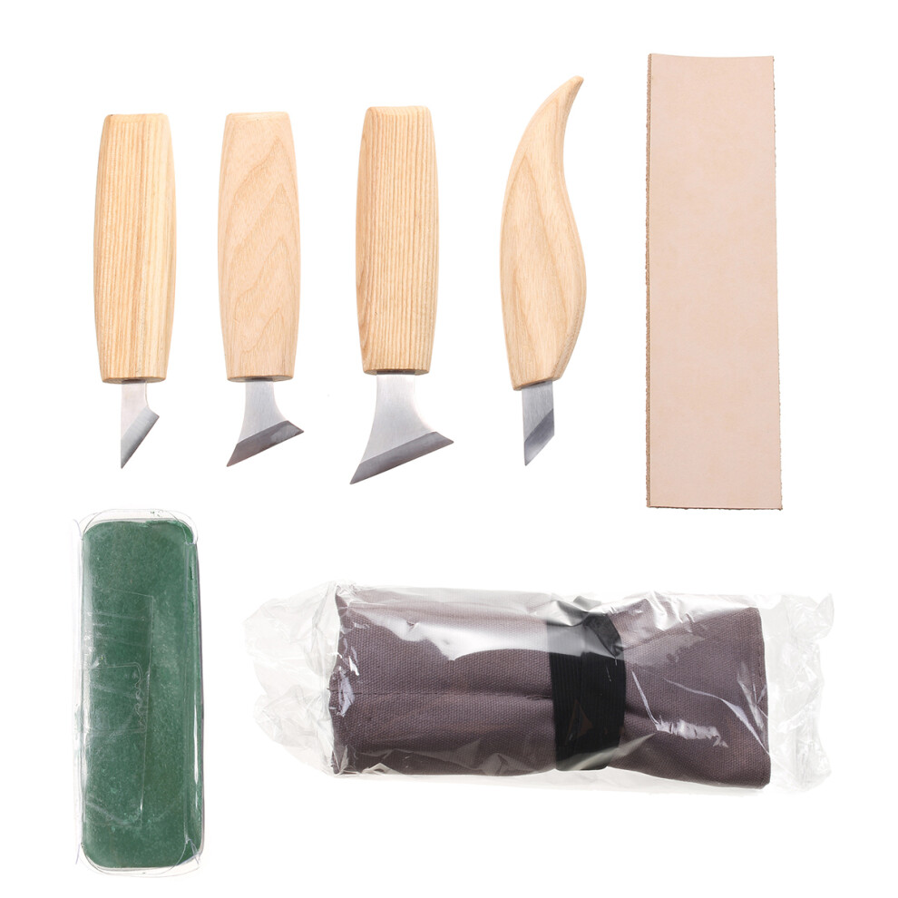 New 7Pcs Wood Carving Cutter Peeling Curved Woodwork Sculptural Carving Tool Set