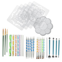 New 34pcs Mandala Dotting Tools SET Rock stone dot Art Painting Pen Paint Stencil