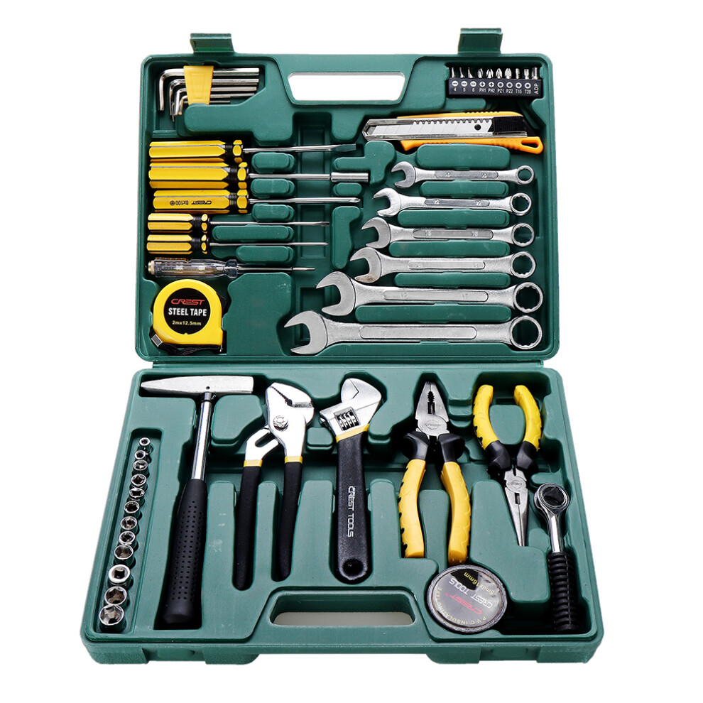 New Crest 49Pcs Multifunction Machine Repair Tools Kit With Plastic Toolbox 623414375351