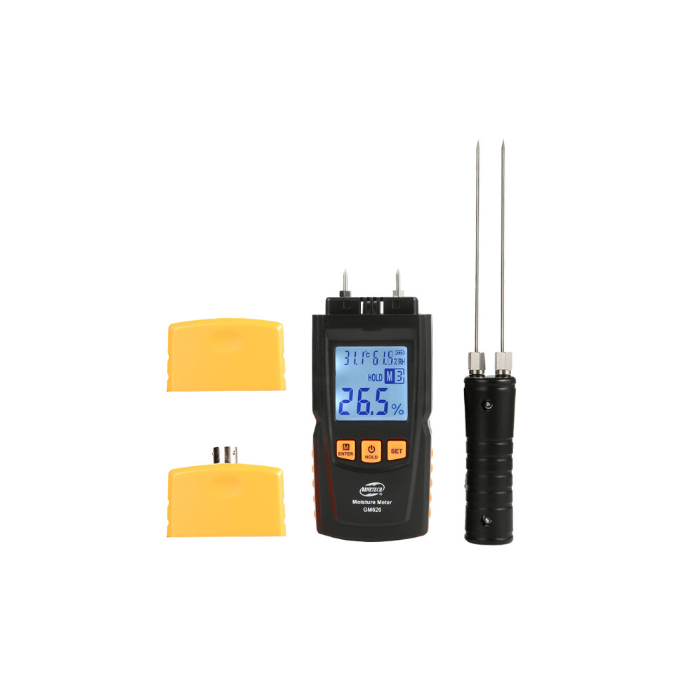 New Gm620 Wood Moisture Meter Humidity Tester Timber Damp Detector Two Long Probe 729601520754