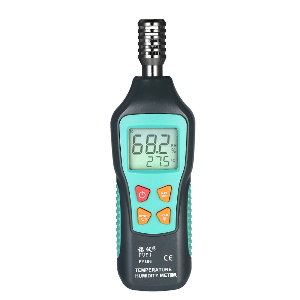New Fuyi Fy866 Digital Thermometer Hygrometer Mini Weather Station Wet Bulb Dew Point Temperature Meter Lcd Display With Backlight Data Hol 729601520464