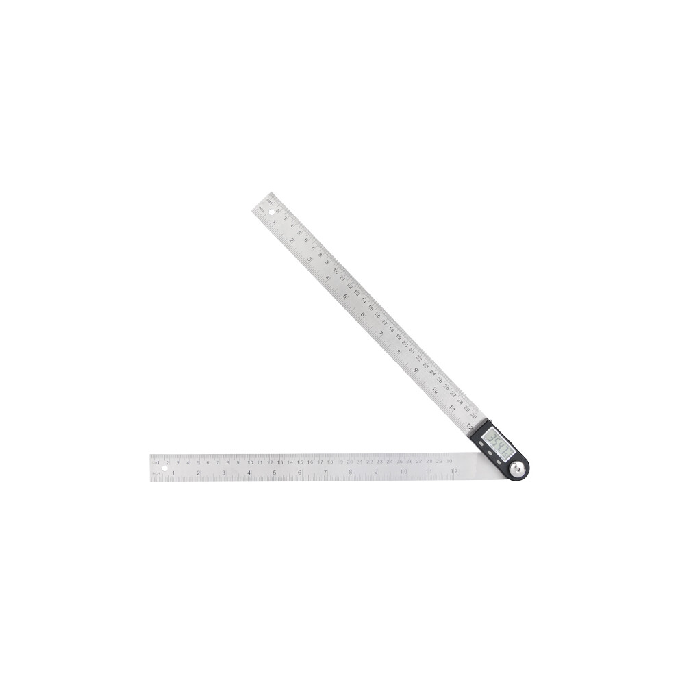 New Shahe 360 Degree 0-300Mm Stainless Steel Digital Protractor Goniometer Angle Finder Meter Ruler 729601518751