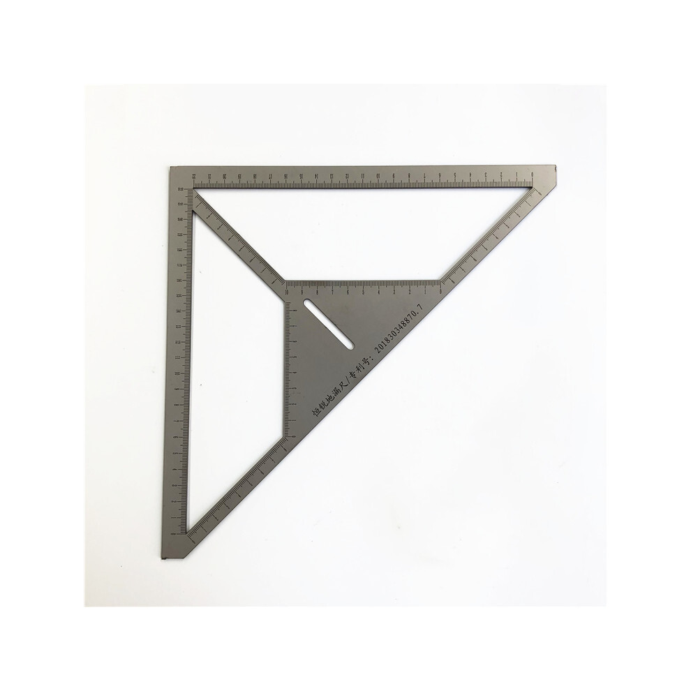 New 35Cm Angle Ruler Metric Aluminum Alloy Triangular Measuring Ruler Woodwork Speed Square Triangle Angle Protractor 729601518270
