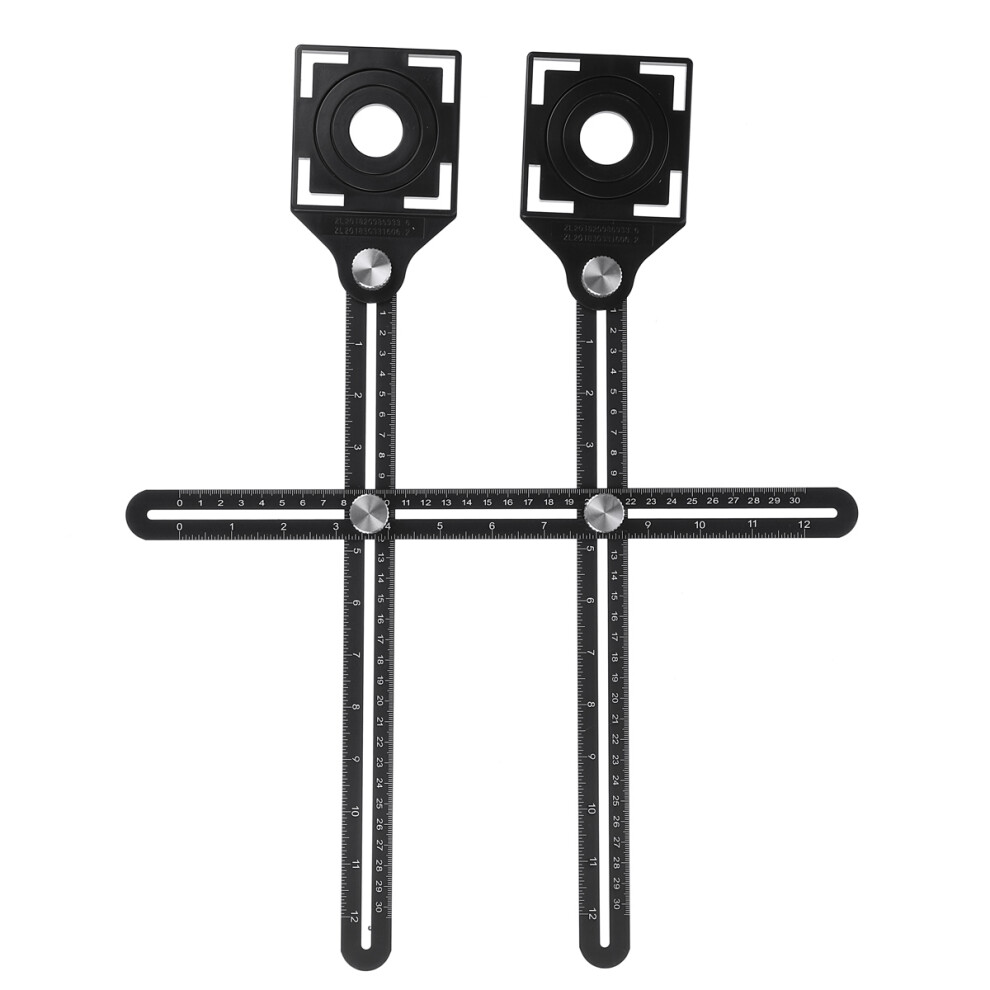New Multi Angle Adjustable Position Ruler Measuring Template Tool Drill Hole Locator 729601518348