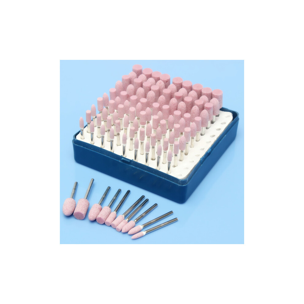New 100pcs Abrasive Stone Point Grinding Head Wheel Tool Kit For Dremel Rotary Tools