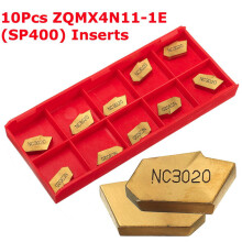 New 10pcs ZQMX4N11-1E SP400 Inserts 4mm Grooving Cut Off Blade