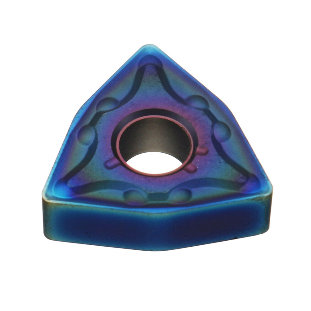 New Drillpro 10Pcs Hrc45 Blue Nano Wnmg080404 Carbide Insert For Wwlnr/L Mwlnr/L Turning Tool Holder 623414377454