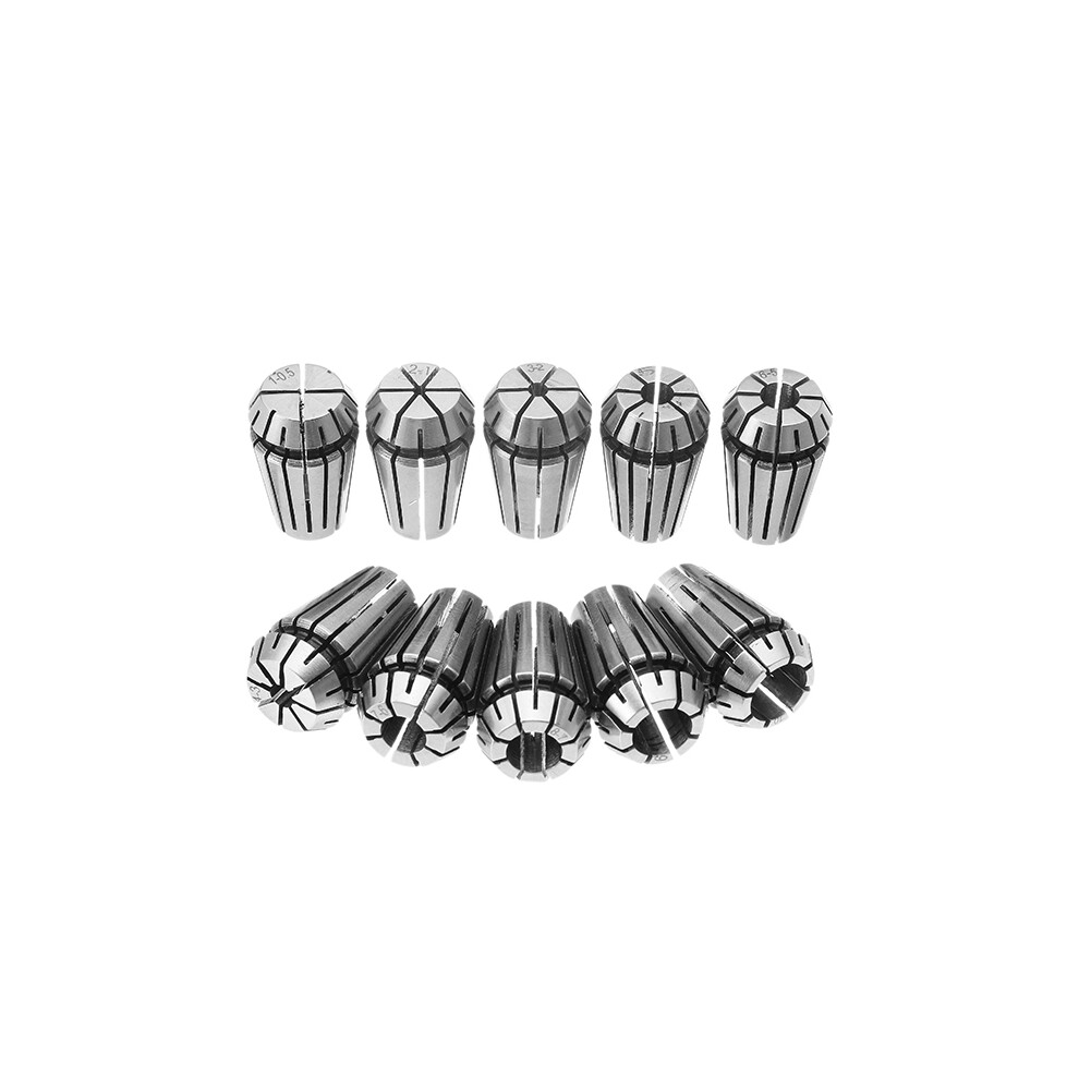 New Machifit 10pcs ER16 1-10mm Spring Collet CNC Carving Machine Milling Chuck Collet Lathe Tool