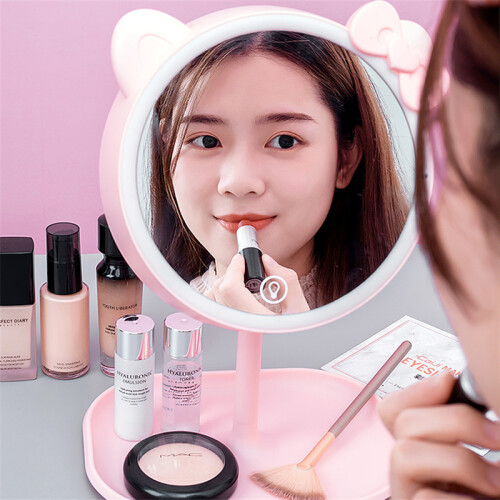 LED Makeup Mirror USB Touch Screen Tabletop Cosmetic Vanity Light Make Up Mirror 1