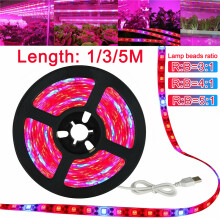 1M/3M/5M DC5V USB LED Strip Grow Light Full Spectrum 3:1/4:1/5:1 Indoor Lamp For Plant Vegetables Flower Seeds