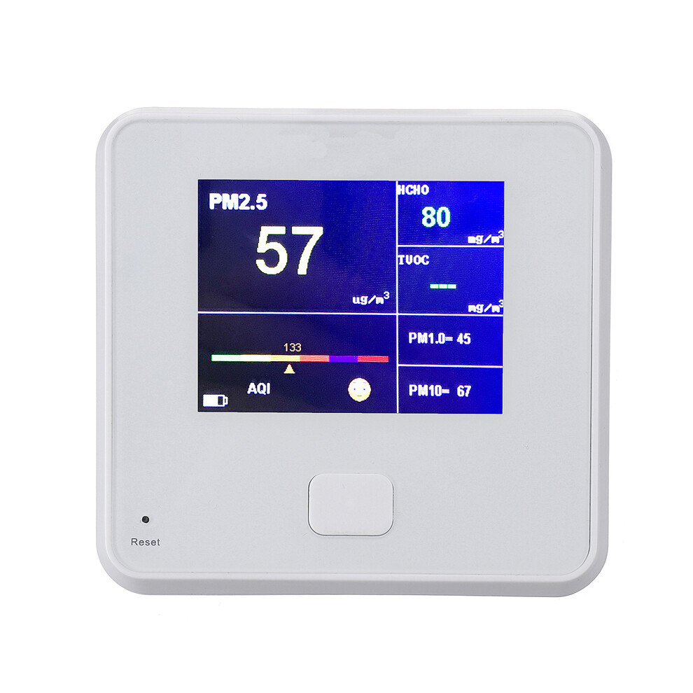 New 8In1 Laser Formaldehyde Detector Hcho Tvoc Pm2.5 Pm10 Pm1.0 Air Quality Tester Monitor 729601511806