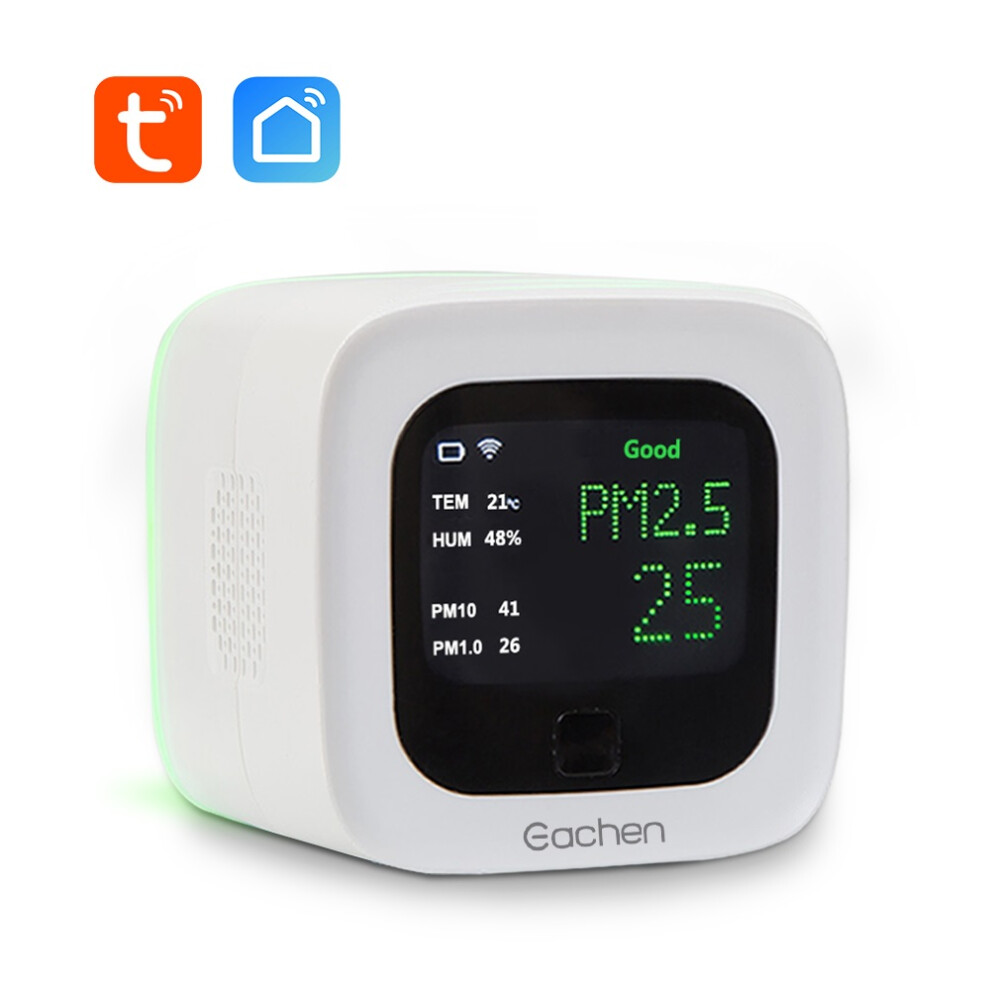 New Smart WiFi PM2.5 And Temperature And Humidity Sensor Environmental Detector Air Quality Monitor (Tuya Smart Life APP)