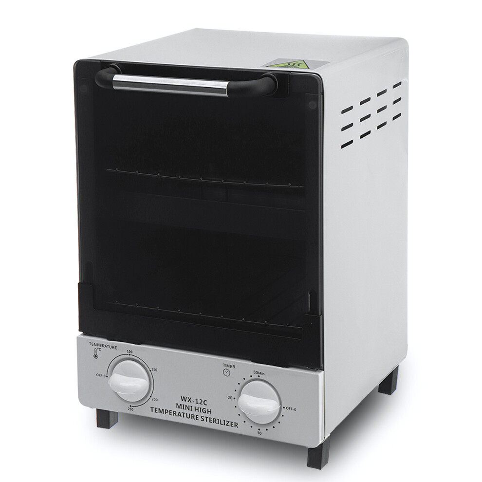 Silver New 12L High Temperature Sterilizer Nail Salon Portable Sterilizing Tool Dry Heat