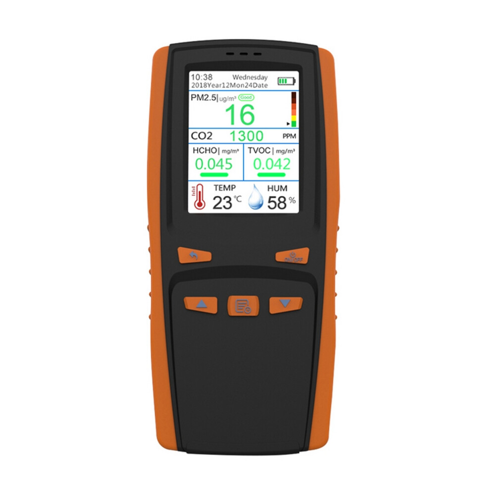 New Portable Digital Air Quality Monitor AQI HCHO TVOC PM2.5 Detector CO2 Meter Carbon Dioxide Formaldehyde Tester Gas Analyzers