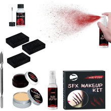 Professional Halloween Sfx Makeup Kit - Fake Scar Wound Makeup - Human Vampire Cosplay Blood Body Painting