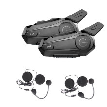 2pcs Bluetooth Intercom Motorcycle Half Helmet Bluetooth Headset For 2 Rider Intercomunicador Wirel