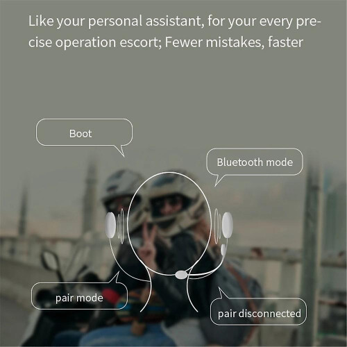 2pcs Bluetooth Intercom Motorcycle Half Helmet Bluetooth Headset For 2 Rider Intercomunicador Wirel 1