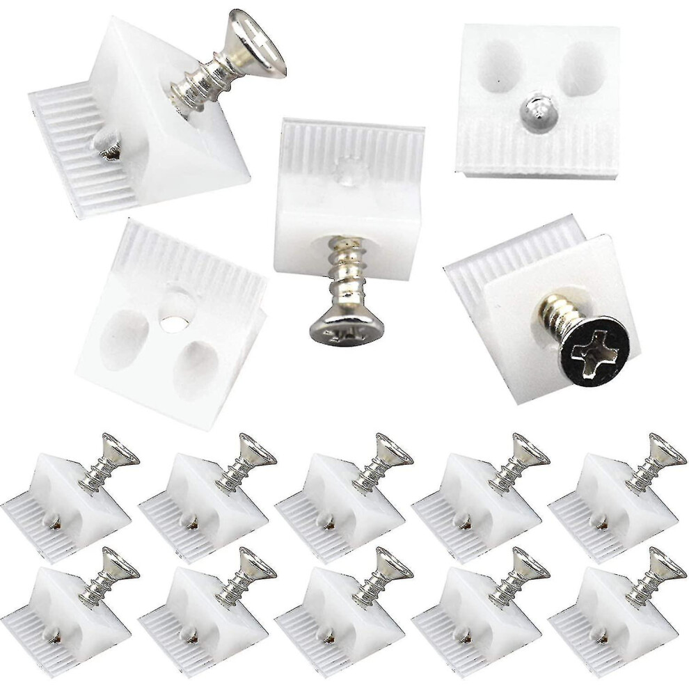 100 Pieces Drawer Reinforcement Back Connector Stabilizers For Repairing Sagging Furniture Shelf, Small Drawer Repair Wedges, Fasteners With Screws Fo