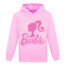 (Pink, 11-12 Years) Barbie Printed Hoodie Long Sleeve Hooded Sweatshirt Tops Girls Boys Casual Pullover Jumper Kids Birthday Gift