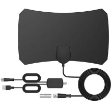 Tv Aerial Digital Hdtv Antenna - Indoor Antenna With Hdtv Amplifier - Super Flat Tv Antenna - Compatible With Dvb-t, Dvb-t2, Dtmb, Atsc, Dmb-t, Isdb-t