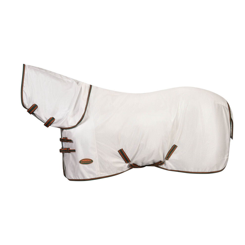 (7' 3", White/Green/Burnt Orange) Weatherbeeta Comfitec Tyro Combo Neck Horse Fly Rug