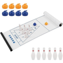 Tabletop Curling Game, Shuffleboard Table, 3in1 Table Game With Curling