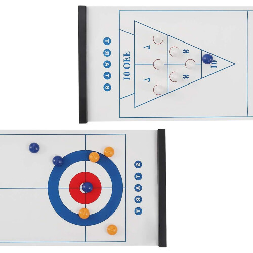 Tabletop Curling Game, Shuffleboard Table, 3in1 Table Game With Curling 2