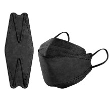 (Black) 50pcs Kn95 Face Masks Fish Mask Adult Morandi Ffp2 Mask 4 Layer Protective Masks Kf94 Masks